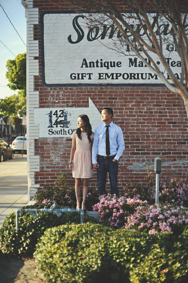 downtown orange engagement