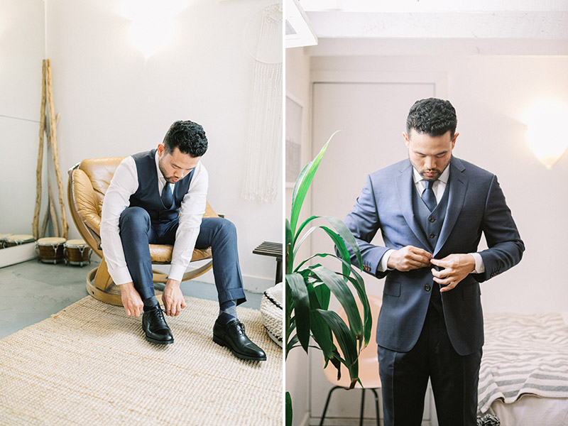 groom getting ready