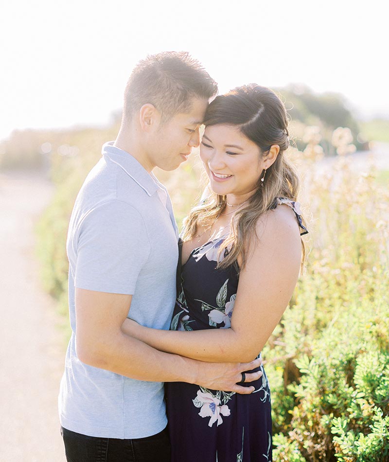 beachside engagement session