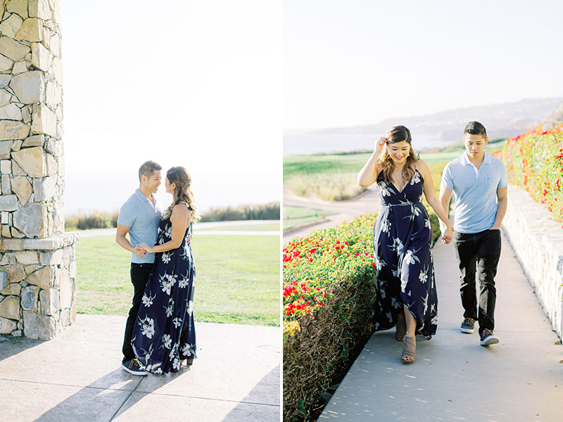 beachside engagement session