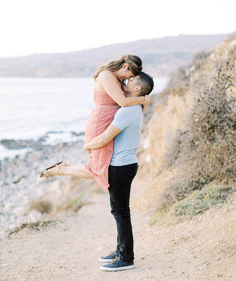 beachside engagement session