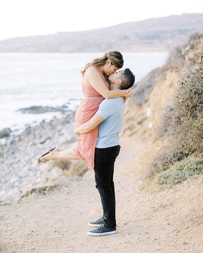 beachside engagement session