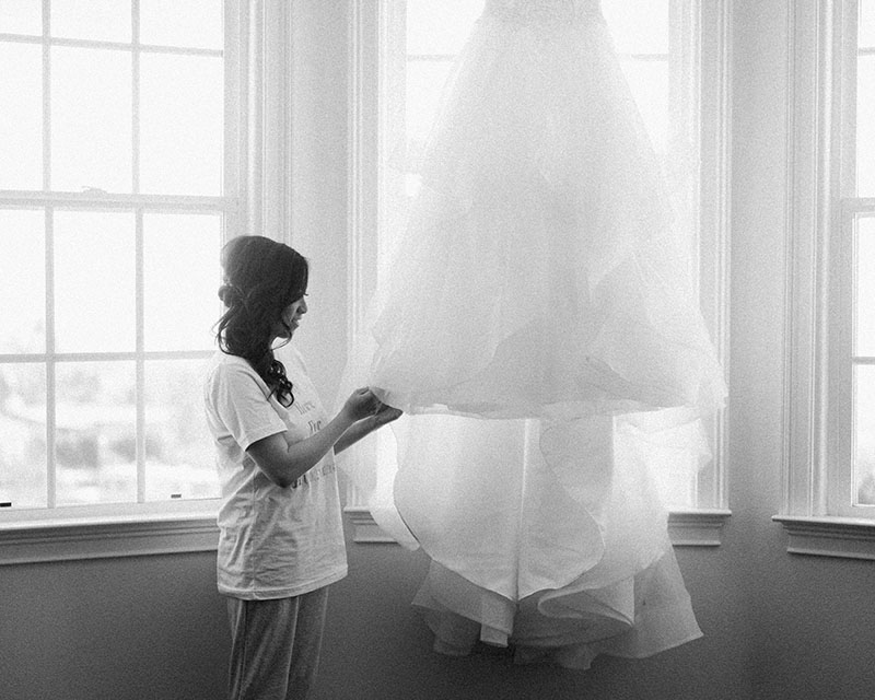 Bride getting ready