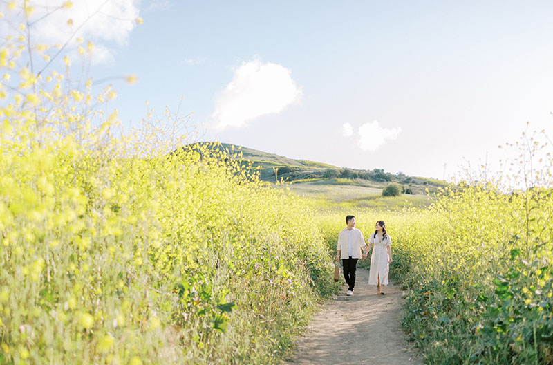 Flower fields engagement session