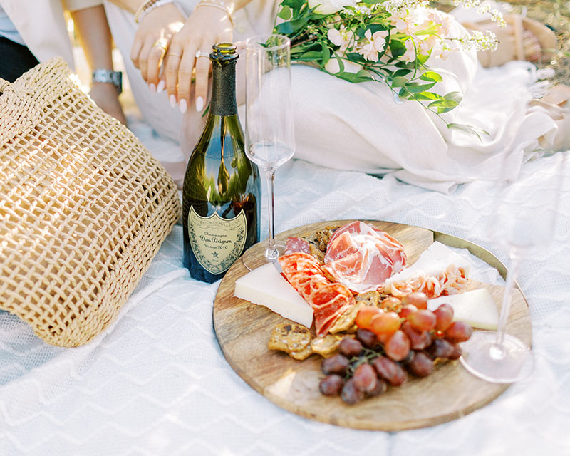 Picnic engagement session