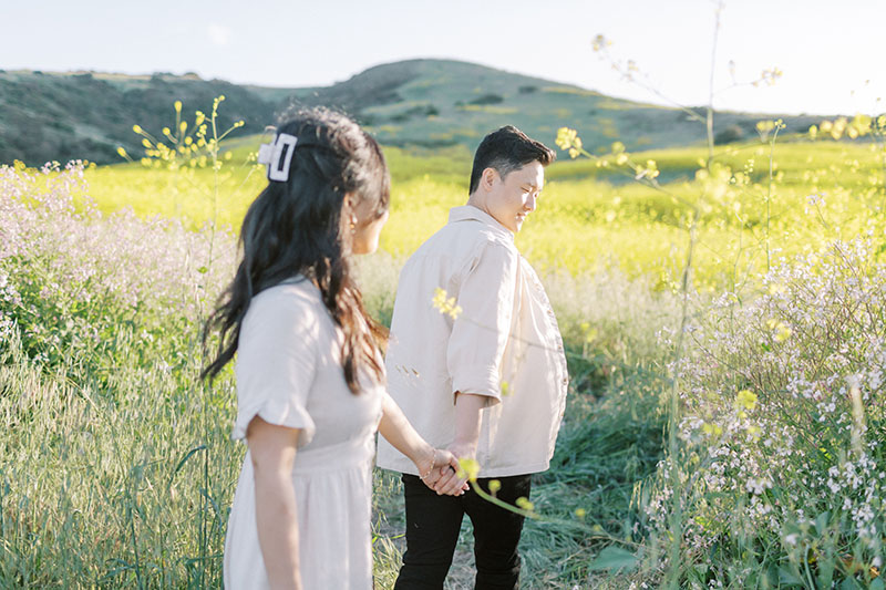 Flower fields engagement session