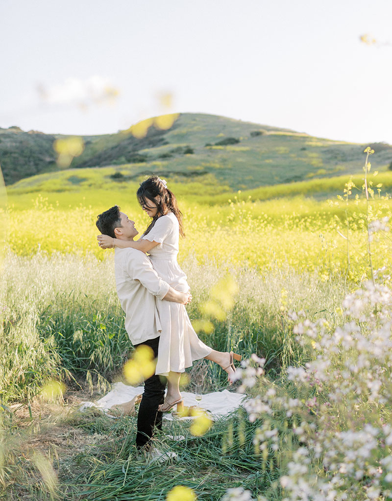 Flower fields engagement session