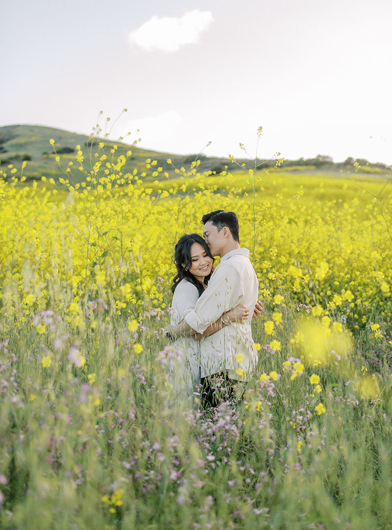 Flower fields engagement session