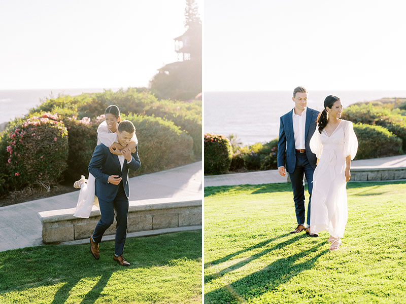 San Clemente Cliff Beach Engagement Session