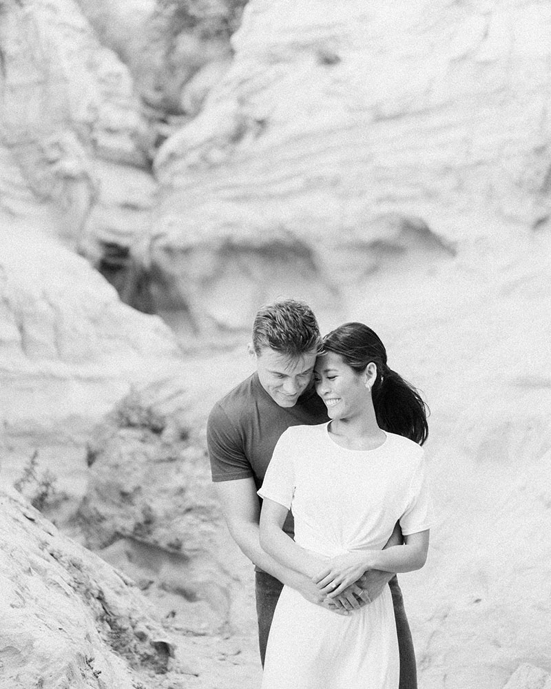 Rock formation engagement session photo