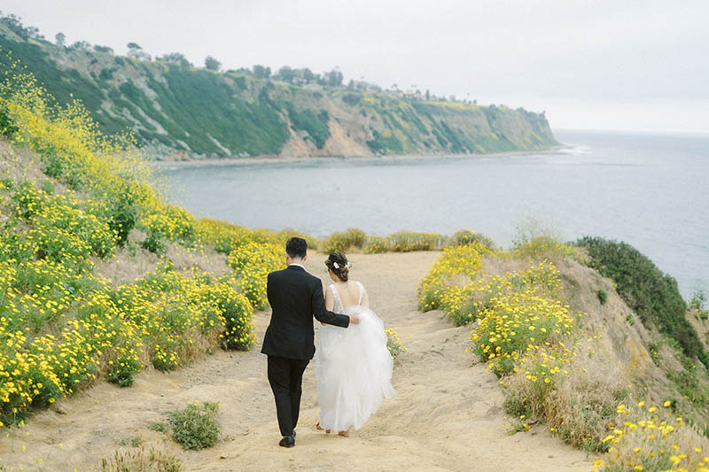 Wild flowers wedding photo