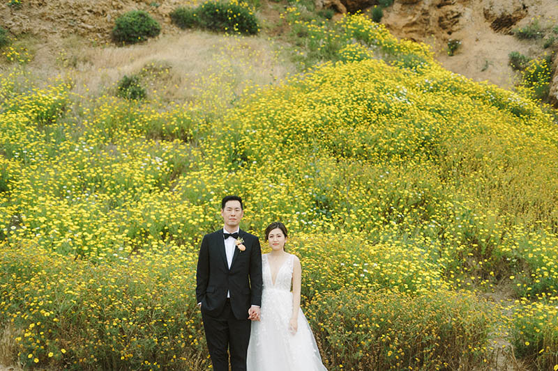 Wild flowers wedding photo